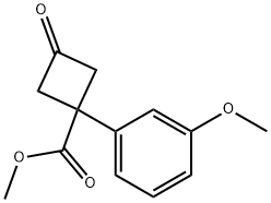 Cyclobutanecarboxylic acid, 1-(3-methoxyphenyl)-3-oxo-, methyl ester Structure