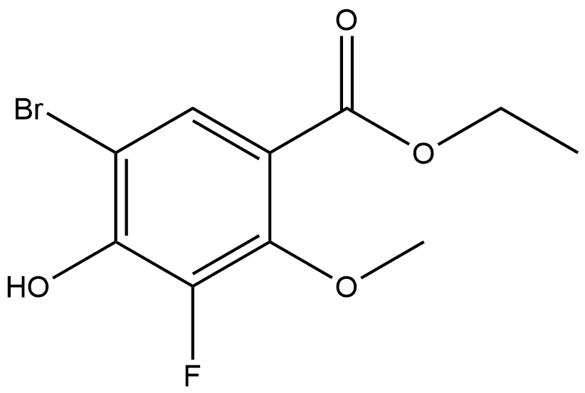 Ethyl 5-bromo-3-fluoro-4-hydroxy-2-methoxybenzoate Structure