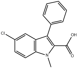5-Chloro-1-methyl-3-phenyl-1H-indole-2-carboxylic acid 구조식 이미지