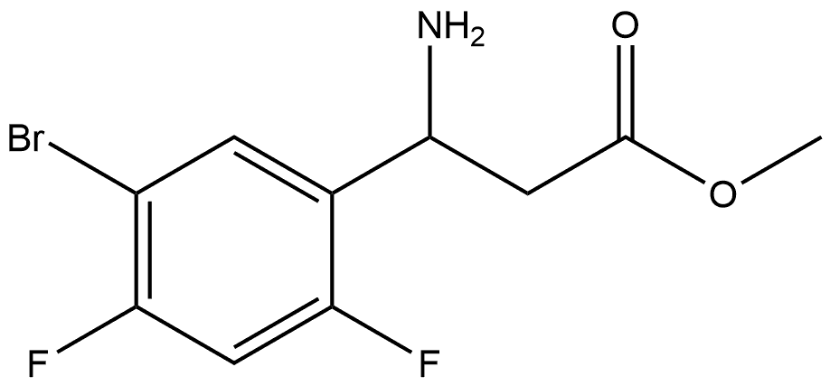 methyl 3-amino-3-(5-bromo-2,4-difluorophenyl)propanoate Structure