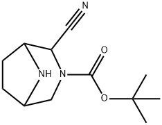 3,8-Diazabicyclo[3.2.1]octane-3-carboxylic acid, 2-cyano-, 1,1-dimethylethyl ester Structure