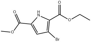 1H-Pyrrole-2,5-dicarboxylic acid, 3-bromo-, 2-ethyl 5-methyl ester Structure