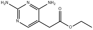 5-Pyrimidineacetic acid, 2,4-diamino-, ethyl ester 구조식 이미지