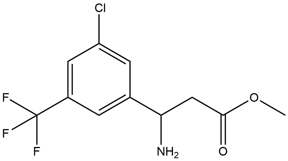 Benzenepropanoic acid, β-amino-3-chloro-5-(trifluoromethyl)-, methyl ester Structure