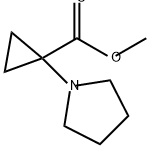 Cyclopropanecarboxylic acid, 1-(1-pyrrolidinyl)-, methyl ester Structure