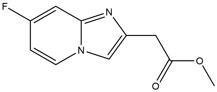 methyl 2-(7-fluoroimidazo[1,2-a]pyridin-2-yl)acetate Structure