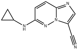 Imidazo[1,2-b]pyridazine-3-carbonitrile, 6-(cyclopropylamino)- Structure