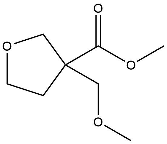 Methyl tetrahydro-3-(methoxymethyl)-3-furancarboxylate Structure