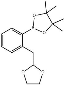 1,3,2-Dioxaborolane, 2-[2-(1,3-dioxolan-2-ylmethyl)phenyl]-4,4,5,5-tetramethyl- Structure