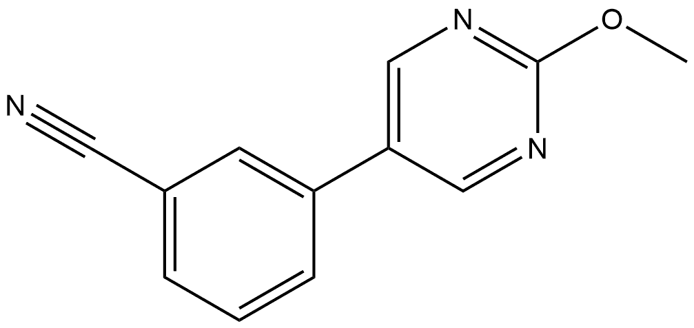 3-(2-Methoxy-5-pyrimidinyl)benzonitrile Structure