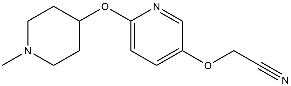 2-[[6-[(1-Methyl-4-piperidinyl)oxy]-3-pyridinyl]oxy]acetonitrile Structure