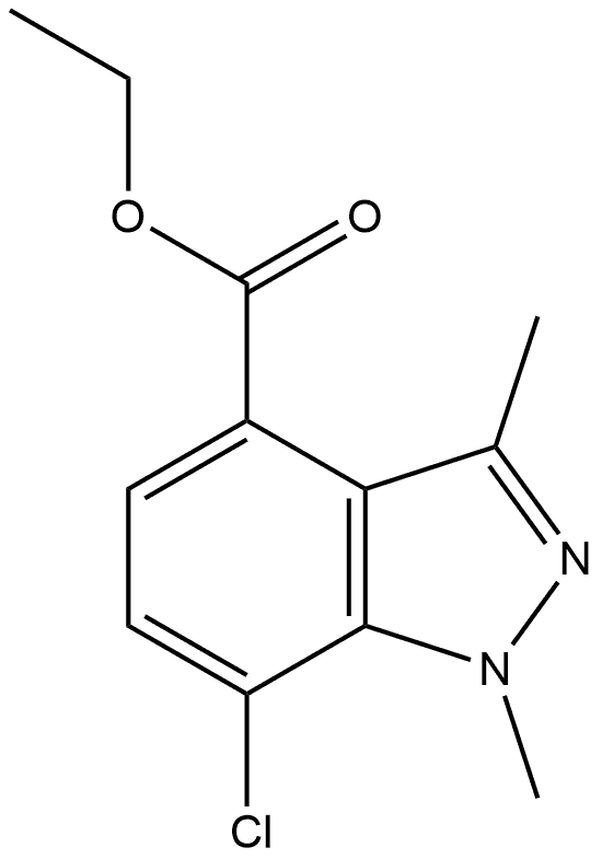 Ethyl 7-chloro-1,3-dimethyl-1H-indazole-4-carboxylate Structure