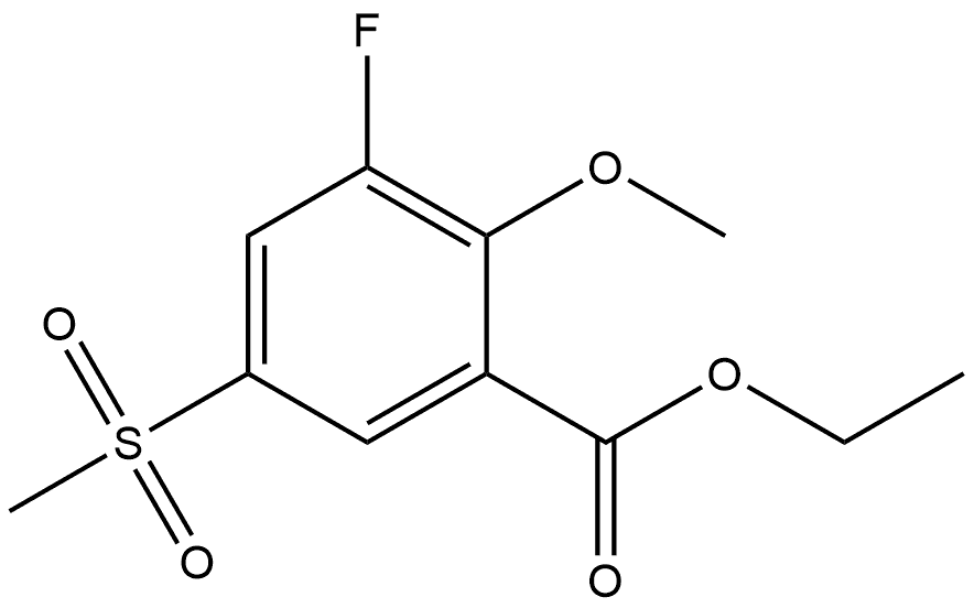 Ethyl 3-fluoro-2-methoxy-5-(methylsulfonyl)benzoate Structure