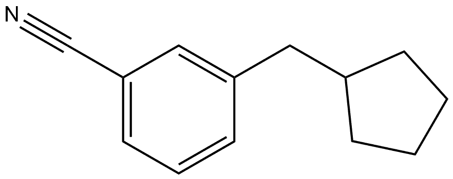 Benzonitrile, 3-(cyclopentylmethyl)- 구조식 이미지