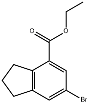 1H-Indene-4-carboxylic acid, 6-bromo-2,3-dihydro-, ethyl ester Structure