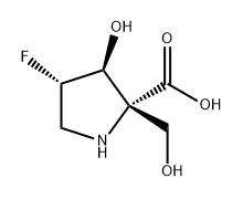 D-Proline, 4-fluoro-3-hydroxy-2-(hydroxymethyl)-, (3S,4S)- Structure