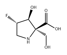 L-Proline, 4-fluoro-3-hydroxy-2-(hydroxymethyl)-, (3S,4S)- Structure