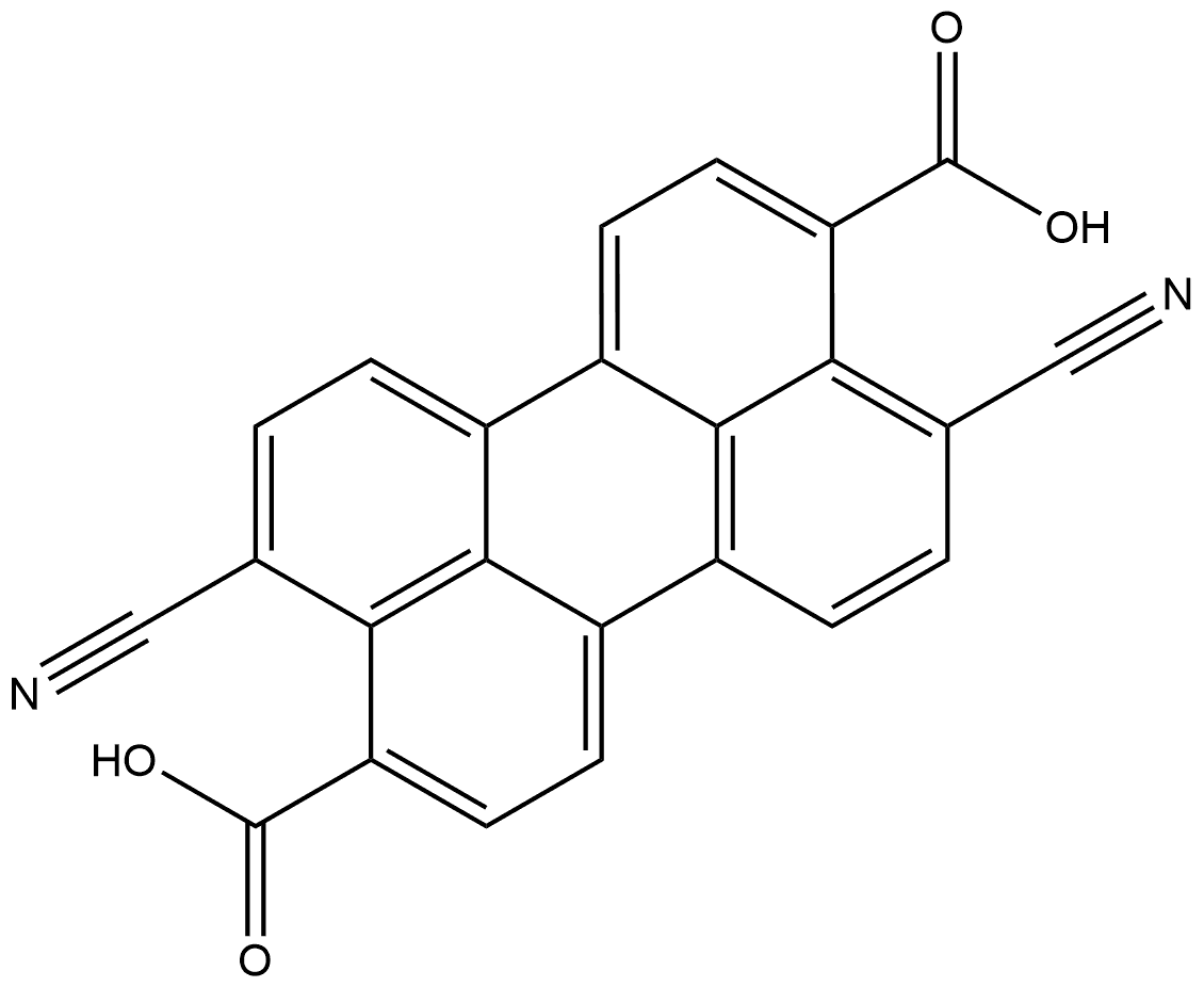 4,10-Dicyano-3,9-perylenedicarboxylic acid Structure