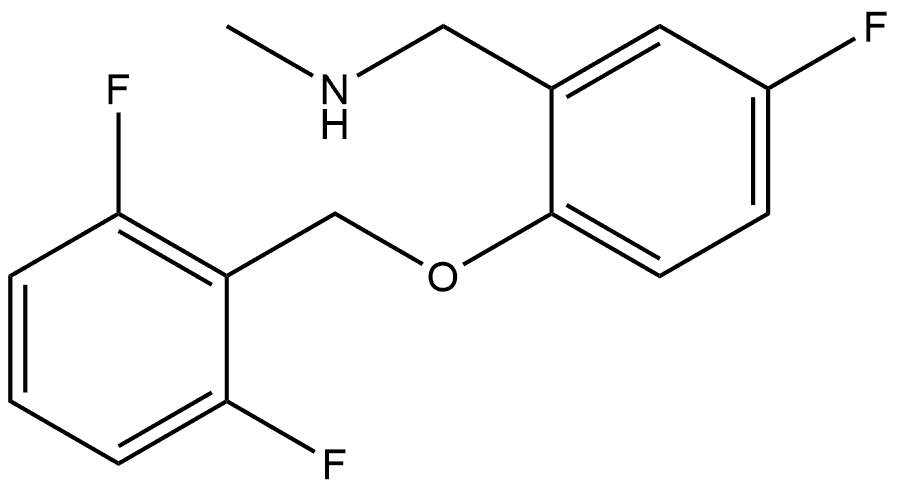 2-[(2,6-Difluorophenyl)methoxy]-5-fluoro-N-methylbenzenemethanamine Structure