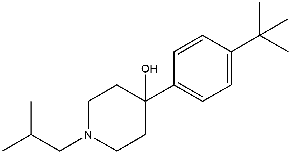 4-[4-(1,1-Dimethylethyl)phenyl]-1-(2-methylpropyl)-4-piperidinol Structure