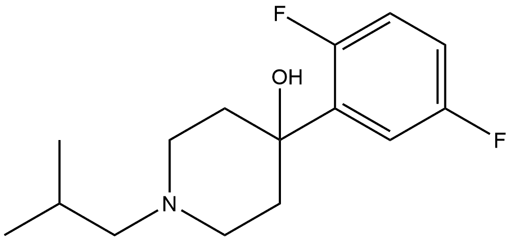 4-(2,5-Difluorophenyl)-1-(2-methylpropyl)-4-piperidinol Structure