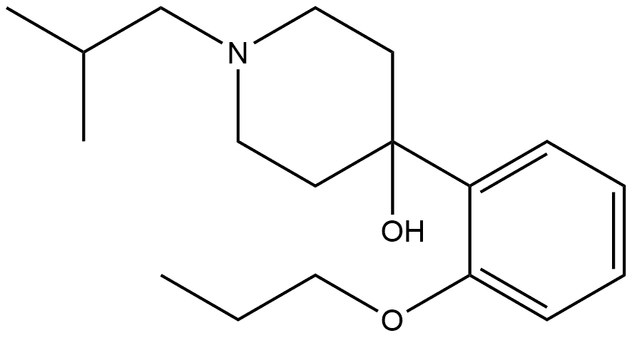 1-(2-Methylpropyl)-4-(2-propoxyphenyl)-4-piperidinol Structure