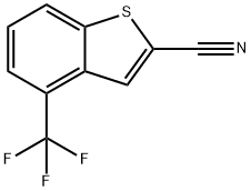 4-(Trifluoromethyl)benzothiophene-2-carbonitrile 구조식 이미지