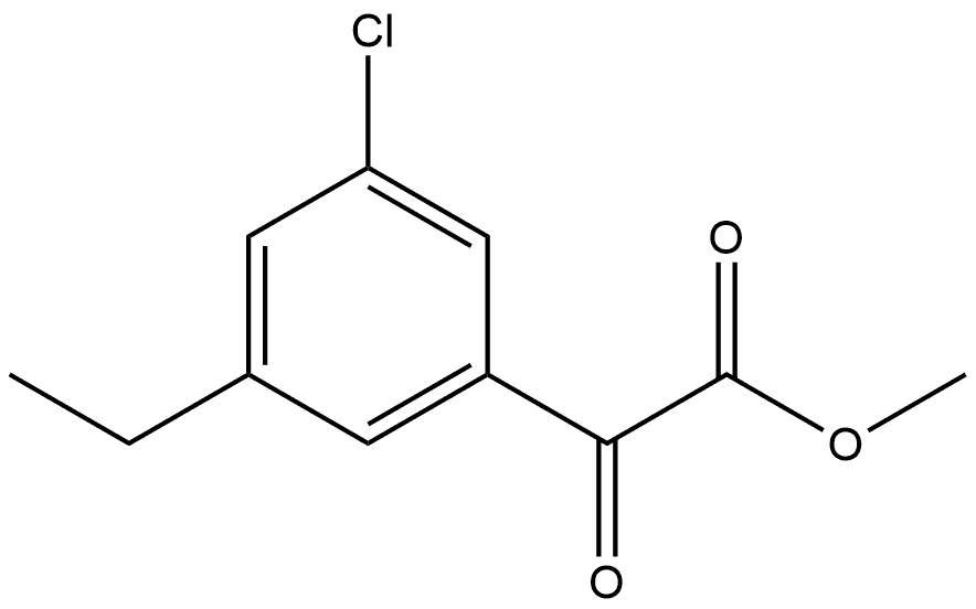 Methyl 3-chloro-5-ethyl-α-oxobenzeneacetate Structure