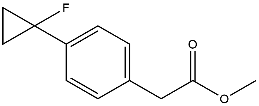 methyl 2-(4-(1-fluorocyclopropyl)phenyl)acetate Structure