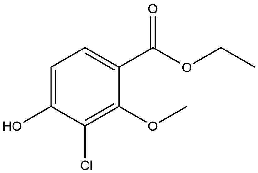 Ethyl 3-chloro-4-hydroxy-2-methoxybenzoate Structure