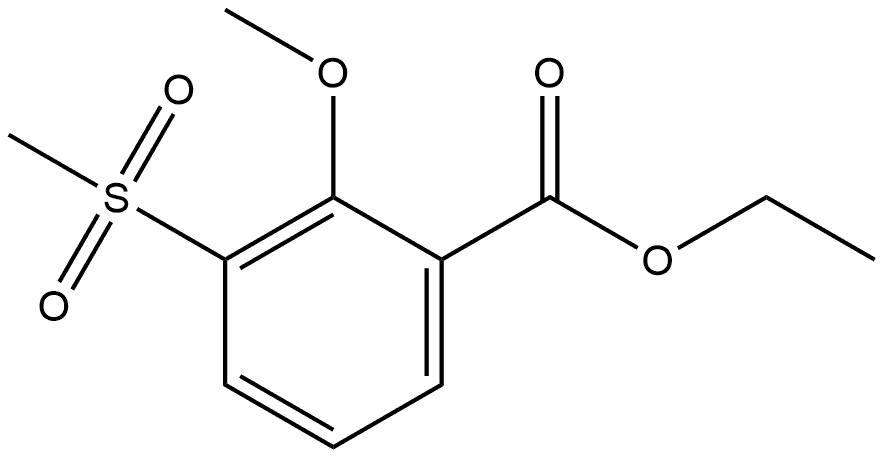 Ethyl 2-methoxy-3-(methylsulfonyl)benzoate Structure