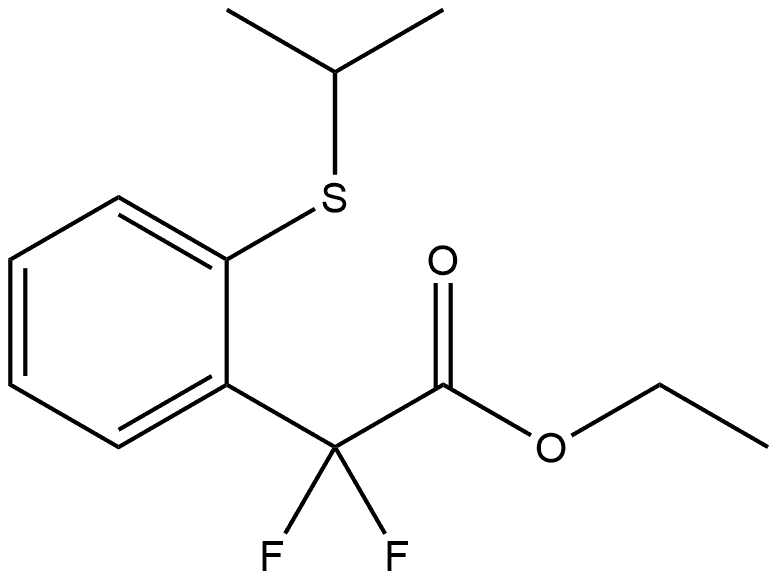 Ethyl α,α-difluoro-2-[(1-methylethyl)thio]benzeneacetate Structure