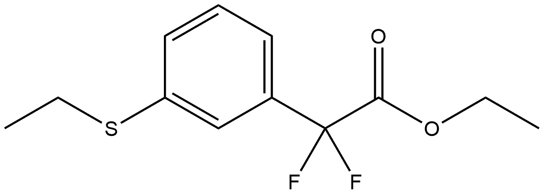 Ethyl 3-(ethylthio)-α,α-difluorobenzeneacetate Structure