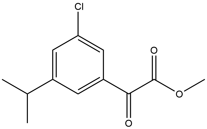 Methyl 3-chloro-5-(1-methylethyl)-α-oxobenzeneacetate Structure