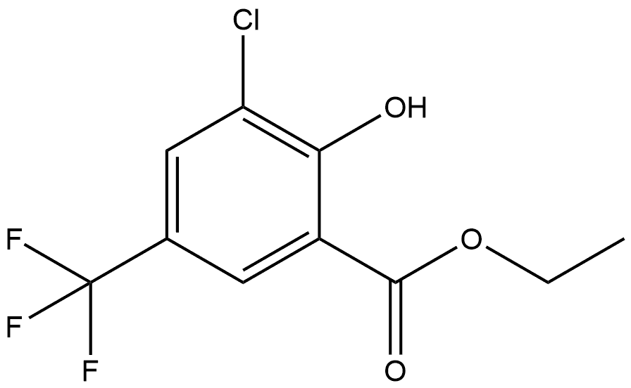 Ethyl 3-chloro-2-hydroxy-5-(trifluoromethyl)benzoate Structure