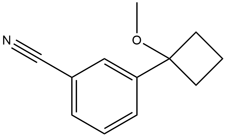 3-(1-Methoxycyclobutyl)benzonitrile Structure