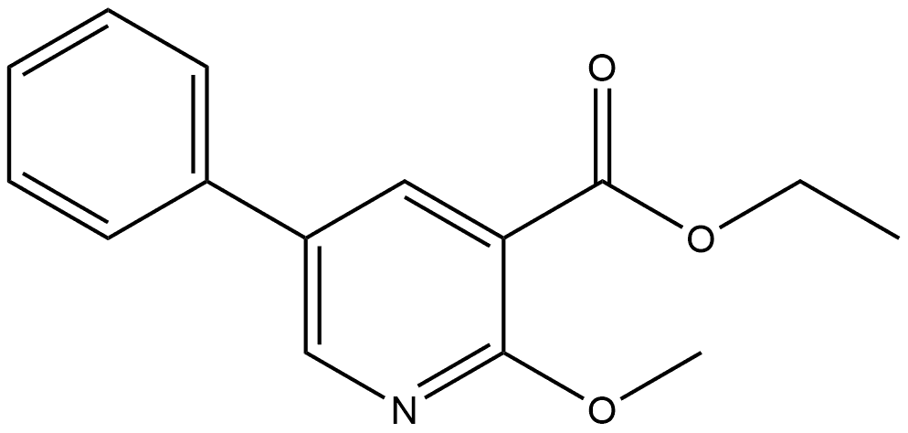 Ethyl 2-methoxy-5-phenyl-3-pyridinecarboxylate Structure