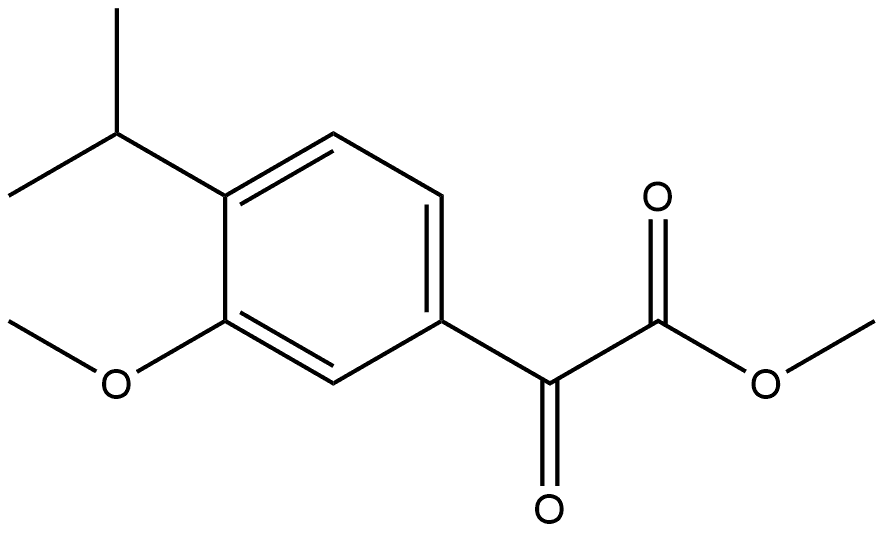 Methyl 3-methoxy-4-(1-methylethyl)-α-oxobenzeneacetate Structure