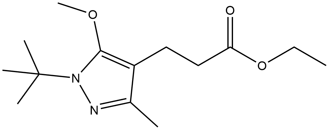 ethyl 3-(1-tert-butyl-5-methoxy-3-methyl-1H-pyrazol-4-yl)propanoate Structure