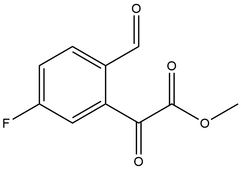 Methyl 5-fluoro-2-formyl-α-oxobenzeneacetate 구조식 이미지