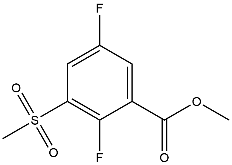 Methyl 2,5-difluoro-3-(methylsulfonyl)benzoate Structure