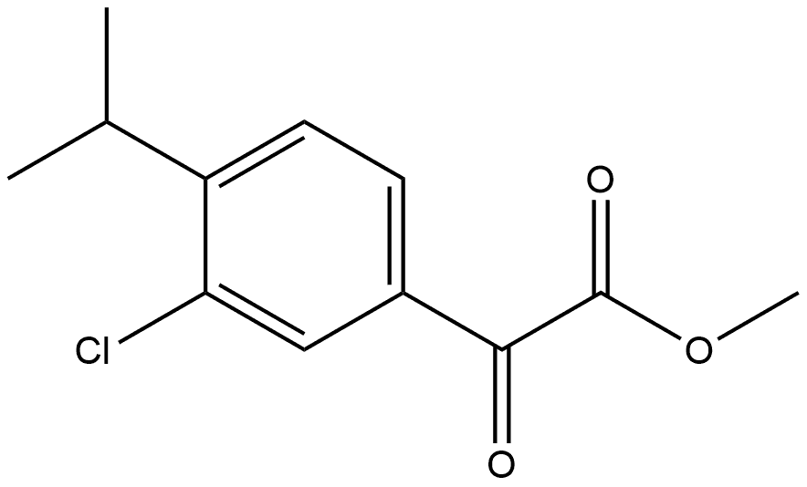 Methyl 3-chloro-4-(1-methylethyl)-α-oxobenzeneacetate Structure