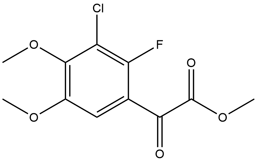 Methyl 3-chloro-2-fluoro-4,5-dimethoxy-α-oxobenzeneacetate Structure