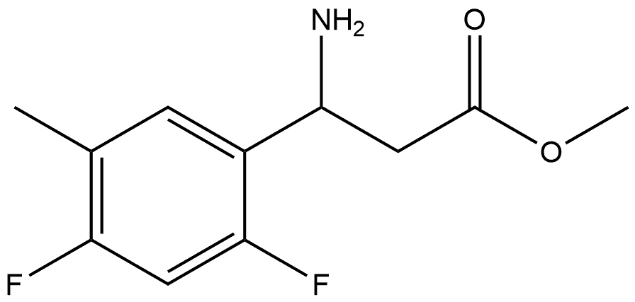 methyl 3-amino-3-(2,4-difluoro-5-methylphenyl)propanoate Structure