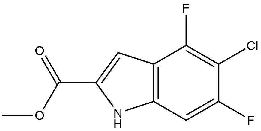 Methyl 5-Chloro-4,6-difluoroindole-2-carboxylate Structure