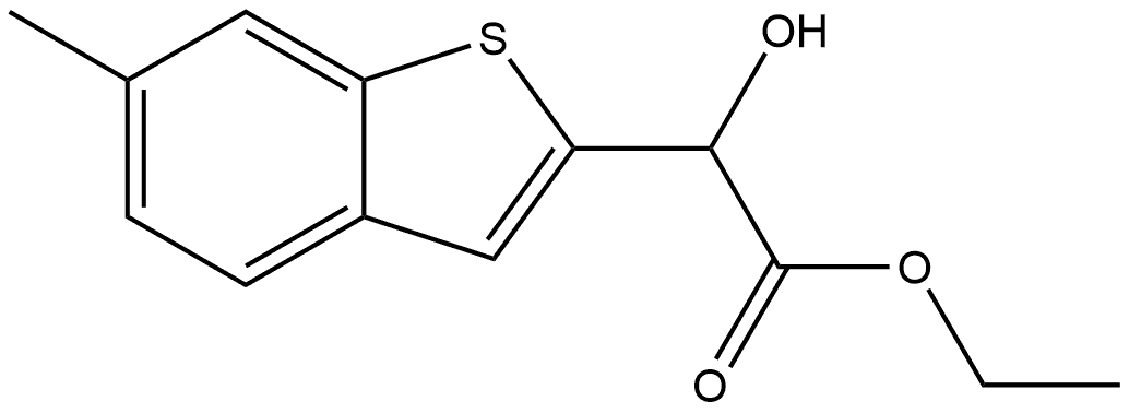 Ethyl α-hydroxy-6-methylbenzo[b]thiophene-2-acetate Structure