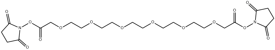 3,6,9,12,15,18-Hexaoxaeicosanedioic acid, 1,20-bis(2,5-dioxo-1-pyrrolidinyl) ester Structure