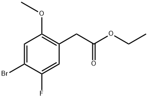 Benzeneacetic acid, 4-bromo-5-fluoro-2-methoxy-, ethyl ester 구조식 이미지