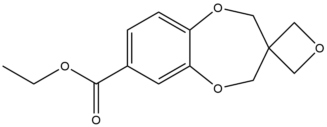 Ethyl spiro[2H-1,5-benzodioxepin-3(4H),3'-oxetane]-7-carboxylate 구조식 이미지