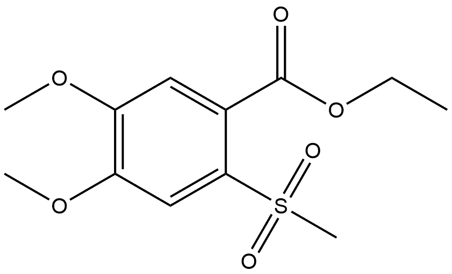 Ethyl 4,5-dimethoxy-2-(methylsulfonyl)benzoate Structure